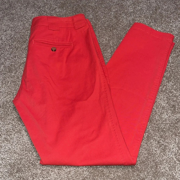 VINCE Chino Flat Front Pants - coral salmon color - size 2. T - Picture 6 of 6
